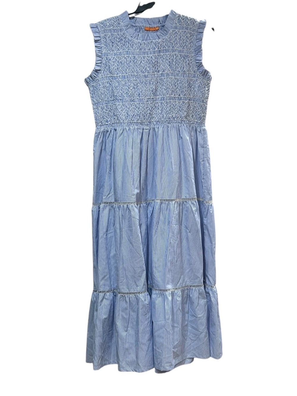 OLIPHANT Blue Stripe Smocked Maxi Dress Women's Size XL🩷💙 Tuckernuck